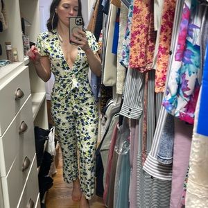 Privacy Please Romper worn once amazing floral fabric